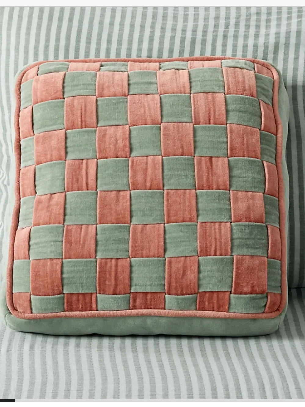 Crate & Barrel Harriet Velvet Square Pillow - A Pair